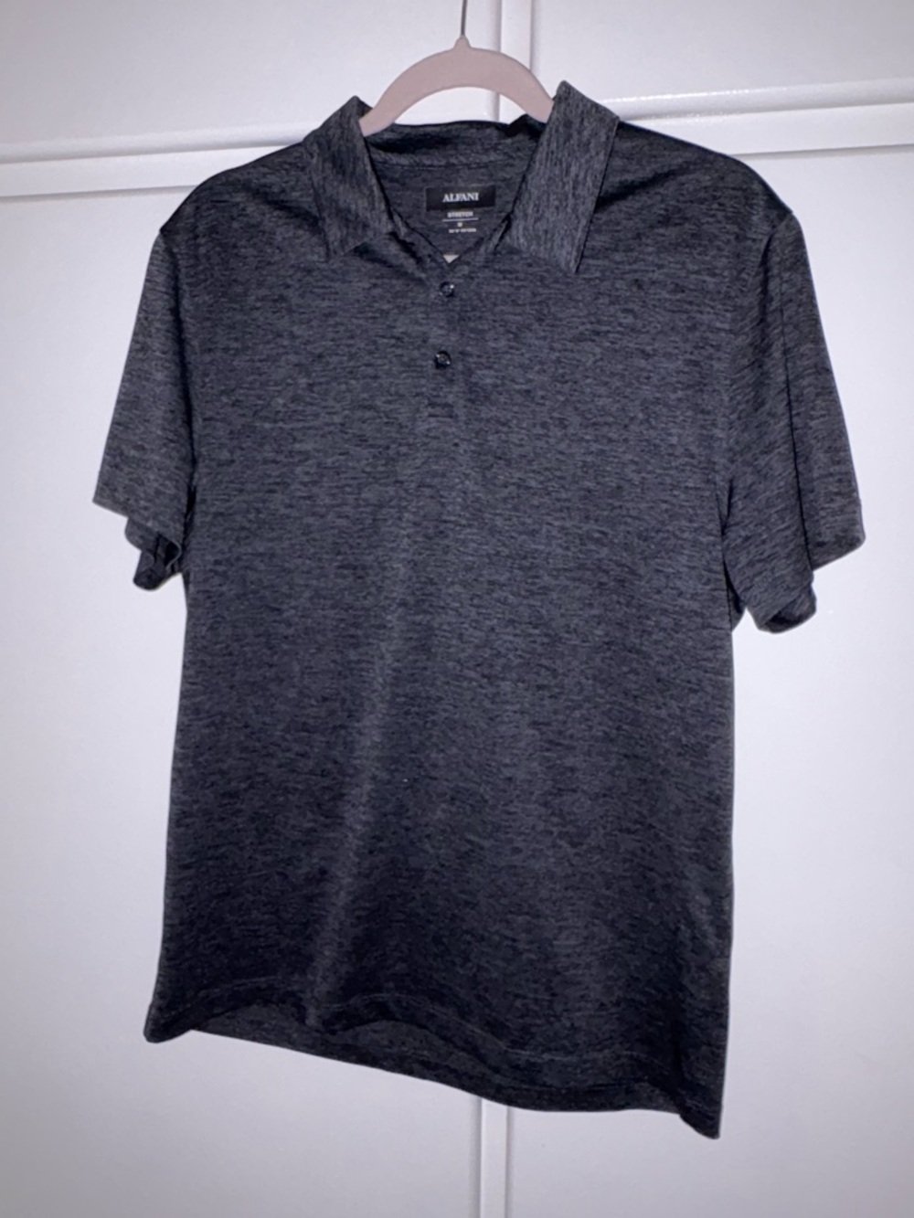 Alfani Men's Dark Charcoal Heather Polo